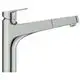 Küchenarmatur von Ideal Standard in Chrom mit einem langen Auslauf und einer integrierten Handbrause. Das Design ist modern und funktional.